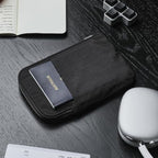 Zip Travel Wallet RFID Blocking Passport Holder Black (Black)