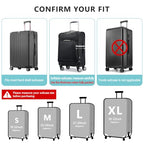 Travelkin Luggage Covers For Suitcase Tsa Approved Suitcase Cover Protector (Air Line Black Set / M)