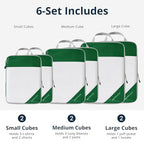 Compression Packing Cubes 6 Set (Dark Green / 6 pcs)