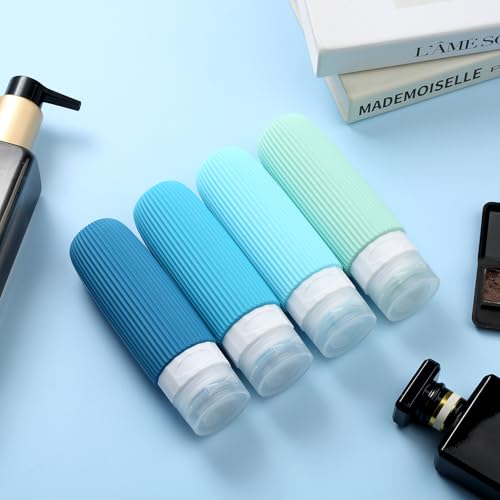 Travel Bottles for Toiletries (3 Ounces / Blue)