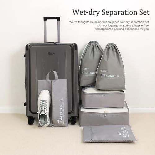 Premium Carry On Luggage (Dark Grey / 20 Inch & 29 Inch)