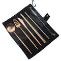 Luxury Rose Gold Matte Portable 18 (Black Pouch / Rose Gold)