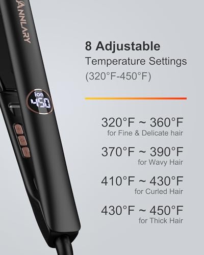 1 Inch Hair Straightener Flat Iron (1 Inch [Width Only] / Black)