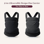 Reversible Baby Carrier (Black & Houndstooth)