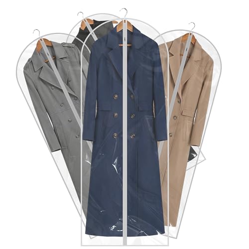 60” All Clear Garment Bags for Travel (60" -12 Pack)
