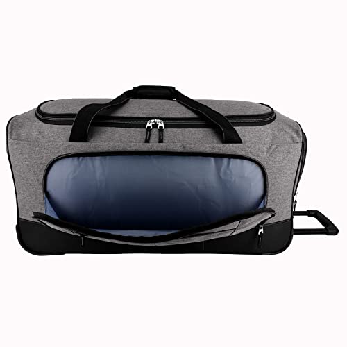 Duffel Bag with Rolling Wheels (Gray / 30 inch)
