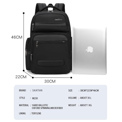 Professional Business Backpack for Men (Black)