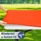 2 Pack Rectangle Spandex Fitted Table Cloth (Orange / 72" x 30" (Rectangular))