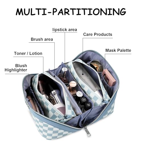 Travel Makeup Bag Organizer Cosmetic Bag (07-B-Blue)