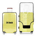 24 Inch Waterproof Clear Suitcase Cover (Black Trim-0.2mm / 24" Suitcase Cover.)