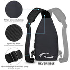 Sling Bag for Men (Black / Small)