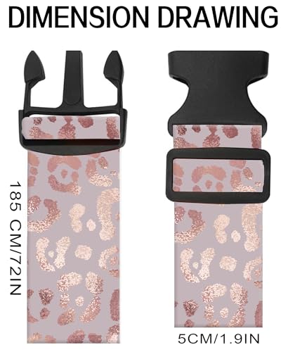 Luggage Straps for Suitcases (Glitter Pink Leopard)