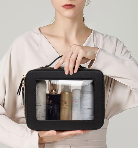 Clear Makeup Bags (0-Large-Black)