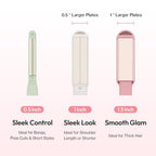Professional Ceramic Hair Straightener 1.5 inch (1.5 Inch / Milk Tea Rose)