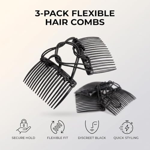 2Pcs Stretchy Comfy Hair Comb Clips