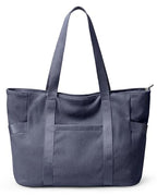 Tote Bag for Women (L-gray-blue-fits 17" Laptop)