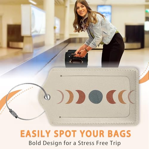 Minimalist Sunset PU Leather Luggage Tags for Suitcase (Minimalist Sunset)