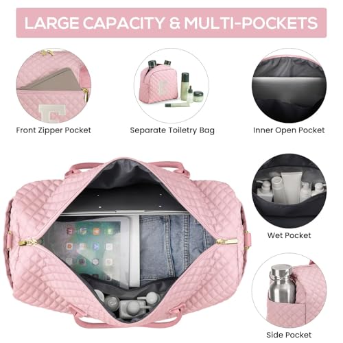 Letter Weekender Bags for Womens (91-Pink E / Large)