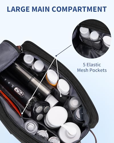 Travel Toiletry Bag for Men (L, Black / Large)