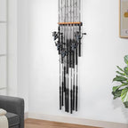 V15 Vertical Fishing Rod Holder (Black - Upgraded - 2 Pack (Store 30 rods))