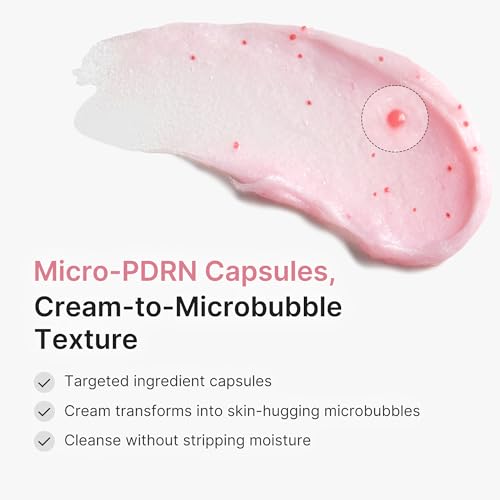 Facial Cleanser PDRN Pink Glutathione Capsule Foam Cleanser (4.23 Ounce)