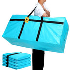 4 Pcs 66 Gallon Extra Large Moving Bags Heavy Duty Storage Bag (66 Gallon / Lake Blue)