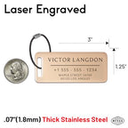 Personalized Luggage Tags for Suitcases (Grace Rectangle-light)