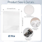 12 Pcs Portable Travel Shoe Bags (White)
