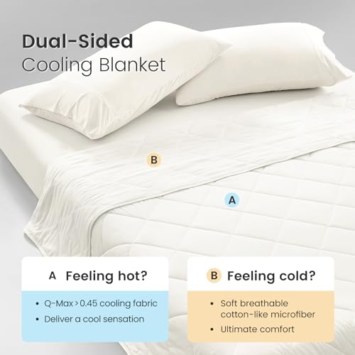 Cooling Blanket for Hot Sleepers King Size (Off White / King (108" x 90"))