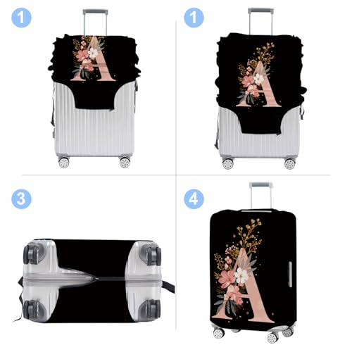 Letter A Luggage Cover Washable Suitcase Protector Anti (Letter A / L(28-30inch suitcase))