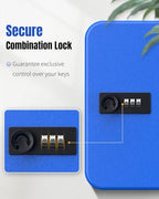 20 Keys Key Lock Box with Code (Blue / 20 Keys)