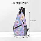 Sling Bag Daisy Flower Pastel Color Hiking Daypack Crossbody Shoulder Backpack Travel Chest Pack for Men Women (B0174)