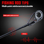 Portable Telescopic Fishing Rod with Carbon Fiber Material and Precision Carved Reel Seat (red / 9.84 ft)