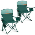 2 Pack Folding Camping Chairs Outdoor Lawn Chair Support 250lbs Green (Green)