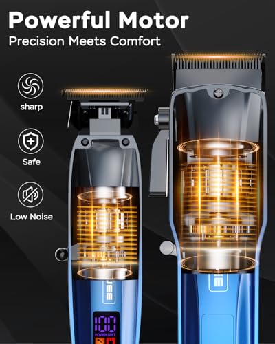 Cordless Hair Clippers and Trimmer Set for Men (Multicolor)