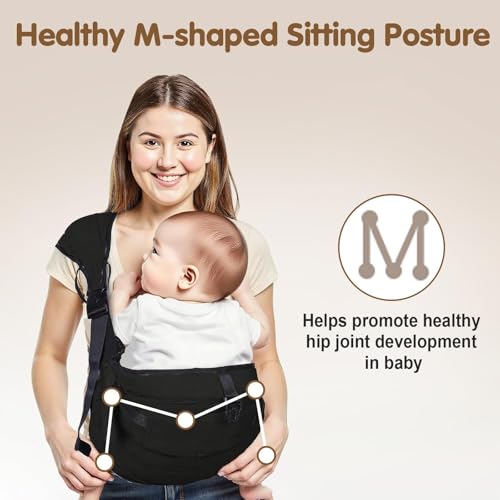 Baby Sling Carrier (Black(Upgrade))