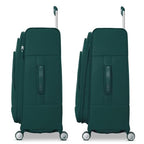 UpLIFT Lightweight Medium Checked Softside Luggage with Spinner Wheels (Medium Checked / Emerald Green)