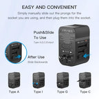 Universal Travel Adapter (2 USB A+1 USB C(PD100W)+2 USB C(PD20W)(Standard) / Black)