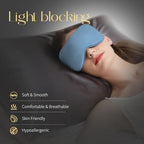 Adjustable 100% 22 Momme Mulberry Silk Sleep Mask (Sky Blue / 1 Count (Pack of 1))