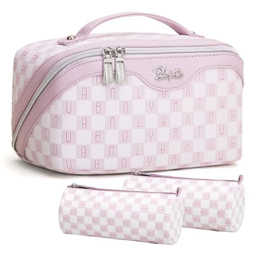 Travel Makeup Bag Organizer Cosmetic Bag (08-B-Pink)