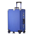 20 Inch All Aluminum Carry On Luggage with Leather Handle (Blue / Carry on 20inch)