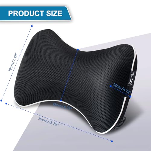 Inflatable Car Neck Pillow for Driving (Black / Medium)