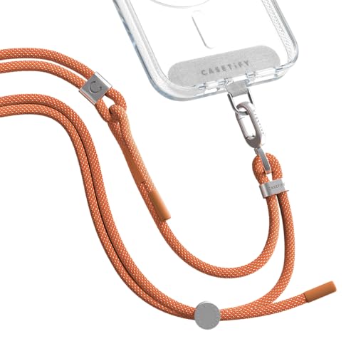 6mm Rope Cross Body Strap with Card (6mm / Orange)