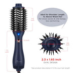 One Step Hair Dryer Brush and Styler Volumizer (Prussian Blue / 2.3" Oval Barrel)
