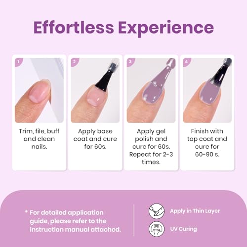 Beetles Purple Gel Nail Polish (J - Shimmery Purple | Rose Quartz Glow)