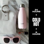 Stainless Steel Water Bottle (Pink Topaz / 9 Ounces)