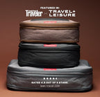 Premium Compression Packing Cubes for Travel (Black / 3 pack)