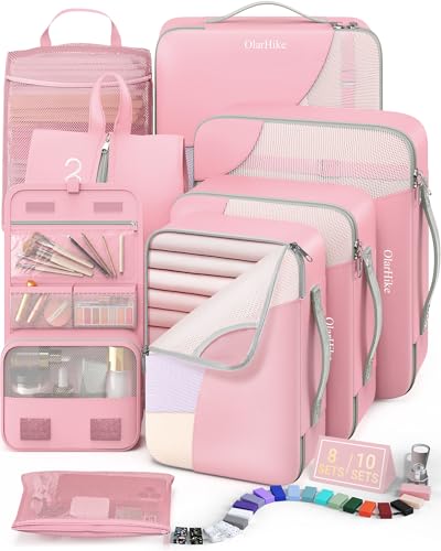 8 Set Packing Cubes for Travel (05 Pink)