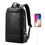 Unisex Slim Genuine Leather Laptop Backpack Men for 15 (15.6 inch / Black4)