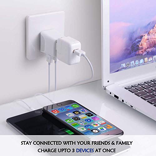 Israel Palestine Travel Adapter Plug with Dual USB (Snow white)